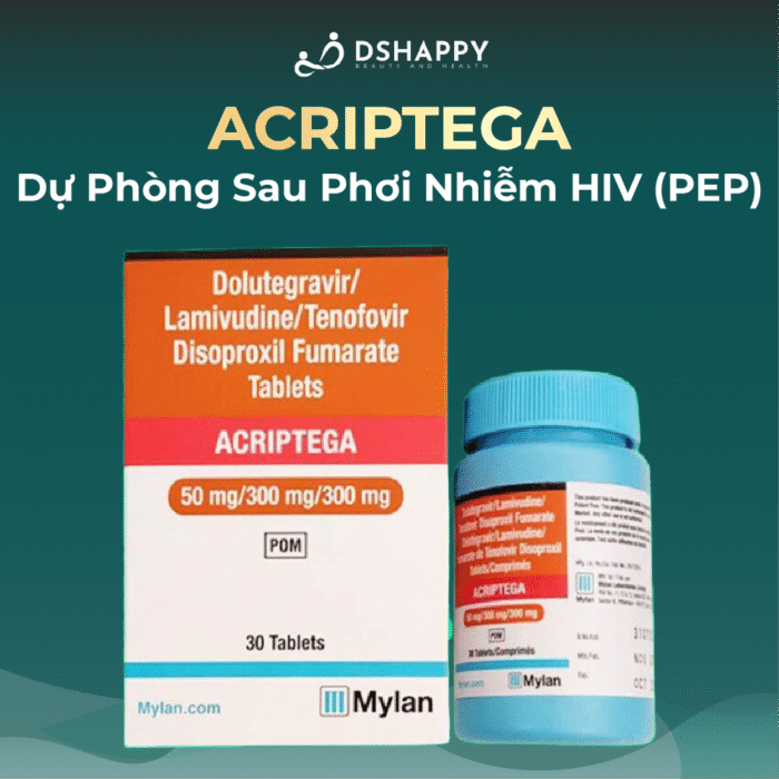 Thuốc Pep dự phòng phơi nhiễm HIV Acriptega