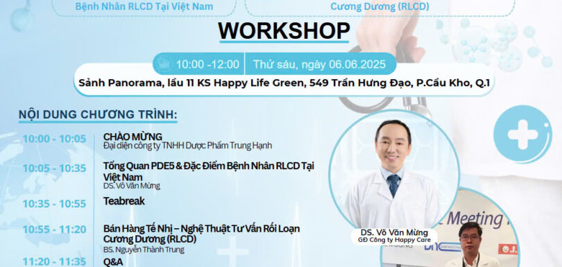 HappyCare đồng hành cùng Dược phẩm Trung Hạnh & Long Châu tổ chức thành công Workshop chuyên đề Rối loạn cương dương 1 z6640639287695 44ef5b672d2d23c17077744446b56cad